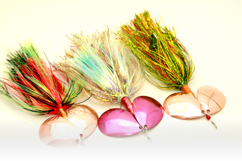 Lot Of 4 Musky Muskie Lures-Bucktail Spinnerbait 