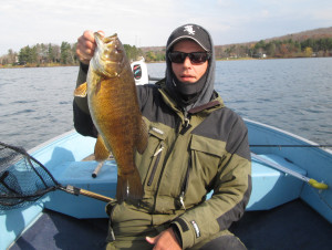 Johnny Amato with one of several 4-plus pounders he caught in October 2014, in Forest County Wisconsin. 